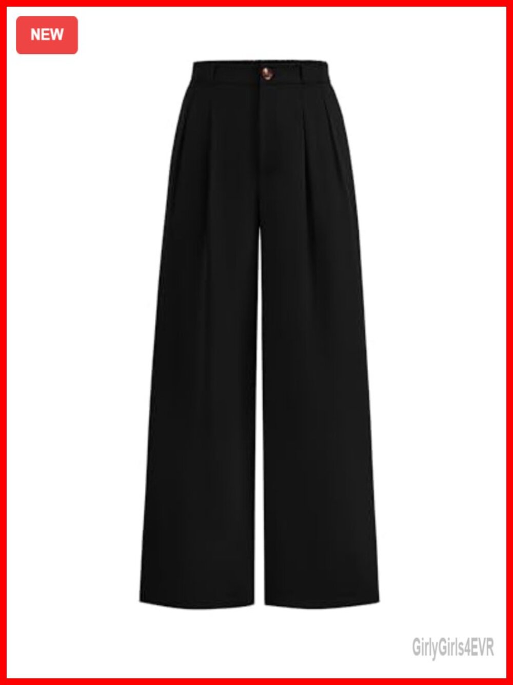 Wide Leg High Waisted Button Trousers